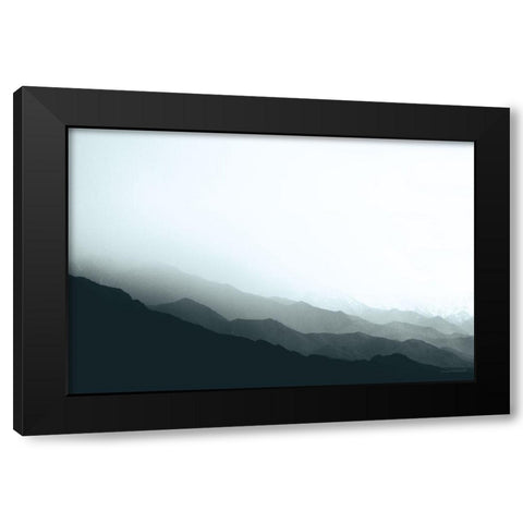Virgin Mountains II Blue Gray Black Modern Wood Framed Art Print with Double Matting by Marshall, Laura