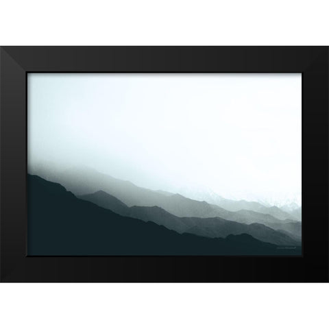Virgin Mountains II Blue Gray Black Modern Wood Framed Art Print by Marshall, Laura