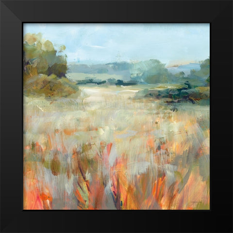 Lost in the Grasses Black Modern Wood Framed Art Print by Nai, Danhui