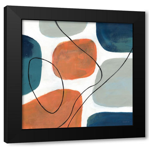 Modern Soul Black Modern Wood Framed Art Print with Double Matting by Nai, Danhui