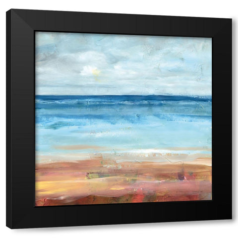 Water Black Modern Wood Framed Art Print with Double Matting by Nai, Danhui