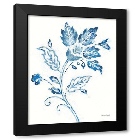 Exotic Elegance Floral I Black Modern Wood Framed Art Print by Nai, Danhui