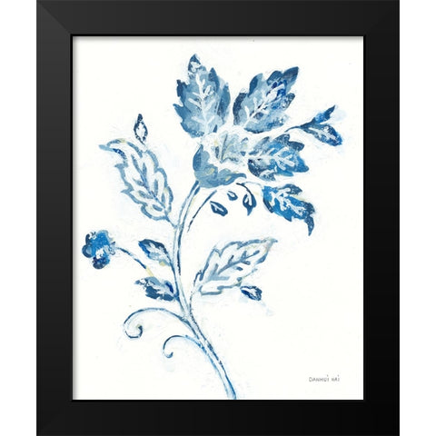 Exotic Elegance Floral I Black Modern Wood Framed Art Print by Nai, Danhui