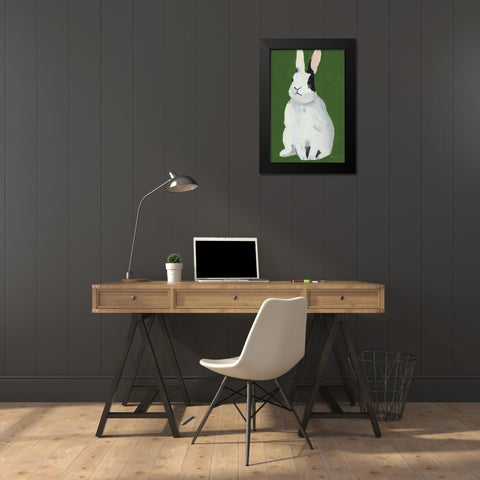 Sweet Bunny Black Modern Wood Framed Art Print by Munger, Pamela