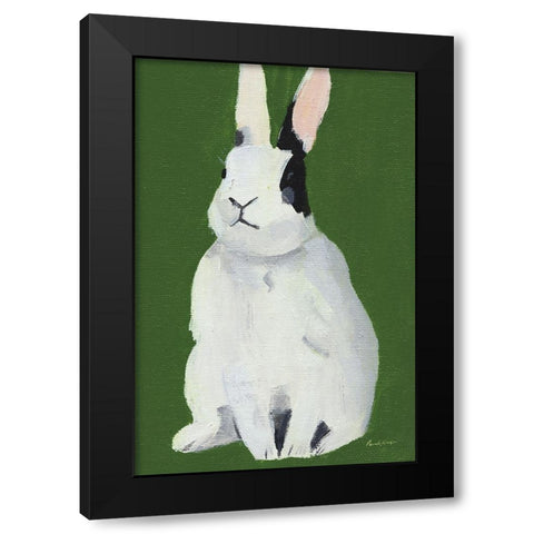 Sweet Bunny Black Modern Wood Framed Art Print by Munger, Pamela