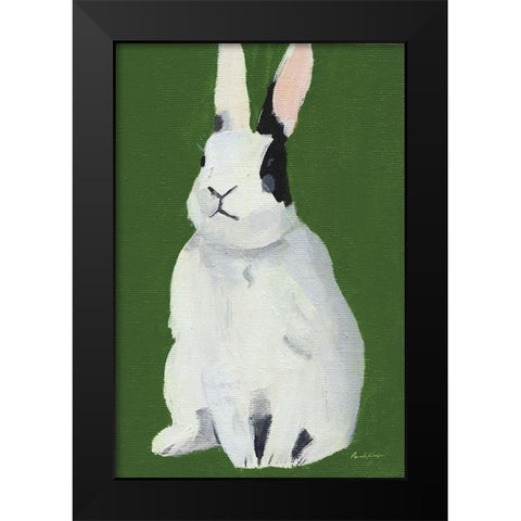 Sweet Bunny Black Modern Wood Framed Art Print by Munger, Pamela