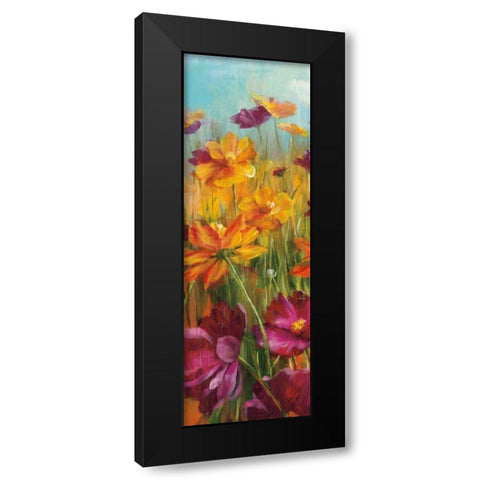 Cosmos in the Field II Black Modern Wood Framed Art Print by Nai, Danhui