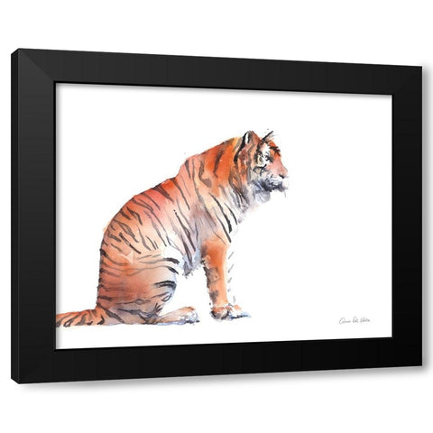 Wild Tiger I Black Modern Wood Framed Art Print with Double Matting by Del Valle, Aimee