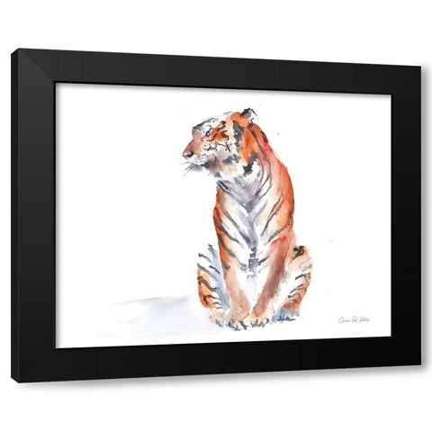 Wild Tiger II Black Modern Wood Framed Art Print by Del Valle, Aimee