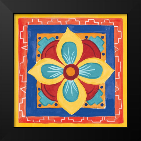 Mucho Caliente VI Yellow Black Modern Wood Framed Art Print by Zaman, Farida