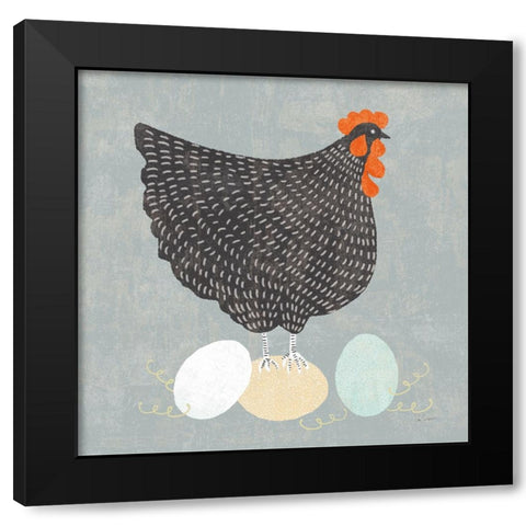 Fresh Eggs I No Words Black Modern Wood Framed Art Print with Double Matting by Schlabach, Sue