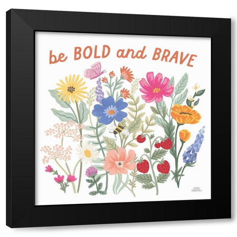 Wild Meadow II Black Modern Wood Framed Art Print with Double Matting by Marshall, Laura