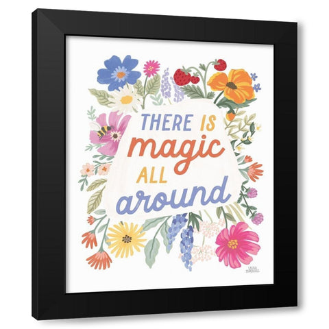 Wild Meadow VI Black Modern Wood Framed Art Print by Marshall, Laura