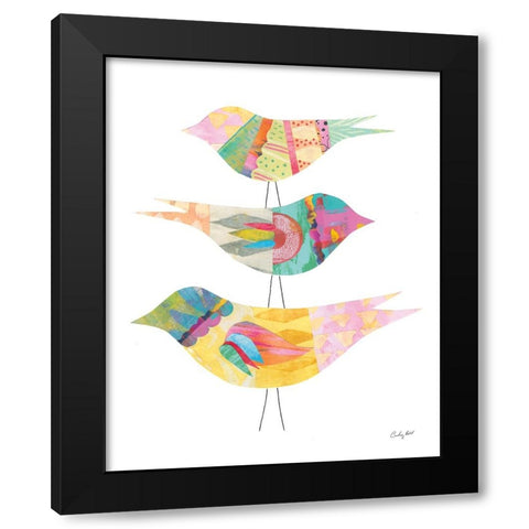 Spring Birds II Black Modern Wood Framed Art Print by Prahl, Courtney