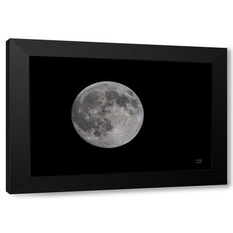 Spring Moon Black Modern Wood Framed Art Print by Larson, Nathan