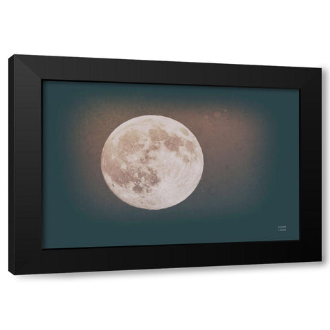 Spring Moon Tones Black Modern Wood Framed Art Print by Larson, Nathan