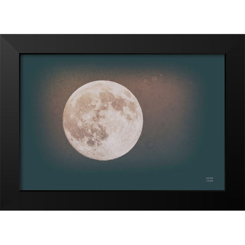 Spring Moon Tones Black Modern Wood Framed Art Print by Larson, Nathan