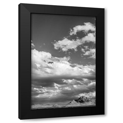 Long Way to Ride BW Black Modern Wood Framed Art Print by Larson, Nathan