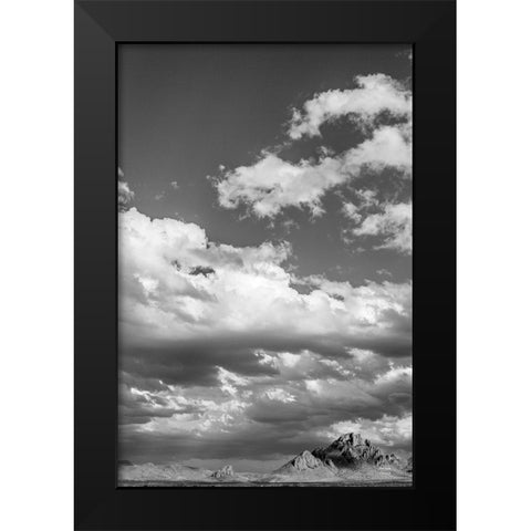 Long Way to Ride BW Black Modern Wood Framed Art Print by Larson, Nathan