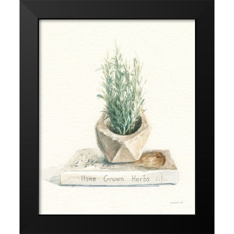 Grown at Home I Cream Black Modern Wood Framed Art Print by Nai, Danhui