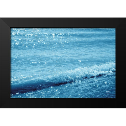 Sparkling Waters III Black Modern Wood Framed Art Print by Larson, Nathan