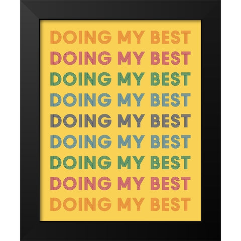 Retro Words IV Black Modern Wood Framed Art Print by Portfolio, Wild Apple