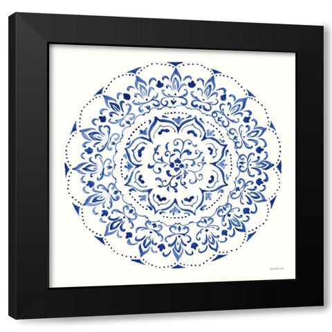 Circle of Life I Black Modern Wood Framed Art Print with Double Matting by Nai, Danhui