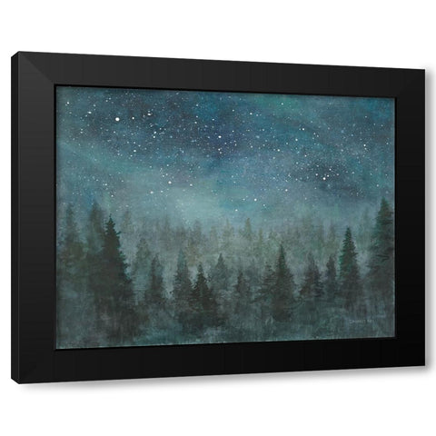 Clearest Night Black Modern Wood Framed Art Print by Nai, Danhui