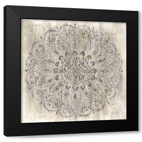 Concentric Black Modern Wood Framed Art Print with Double Matting by Nai, Danhui