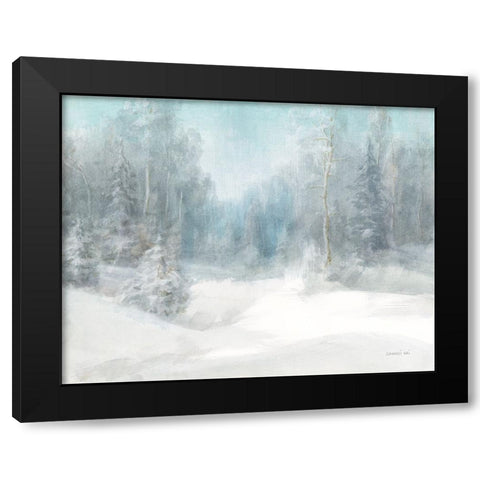 Peaceful Winter Black Modern Wood Framed Art Print with Double Matting by Nai, Danhui