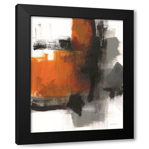 Golden Azo I Black Modern Wood Framed Art Print by Nai, Danhui