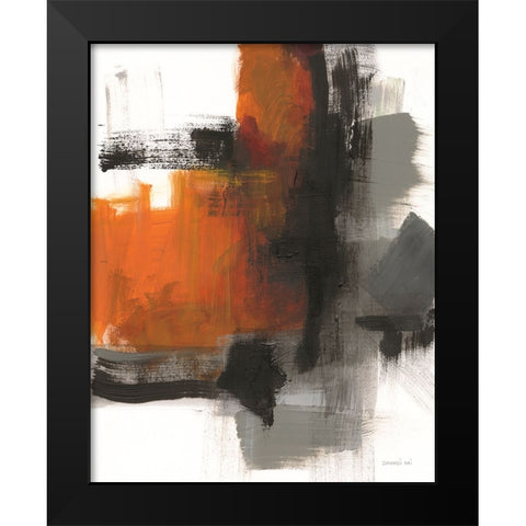 Golden Azo I Black Modern Wood Framed Art Print by Nai, Danhui