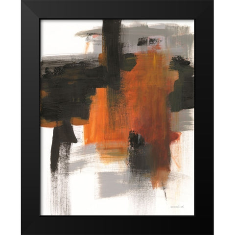 Golden Azo II Black Modern Wood Framed Art Print by Nai, Danhui