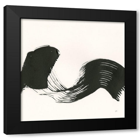 Brushed I Black Modern Wood Framed Art Print by Paschke, Chris
