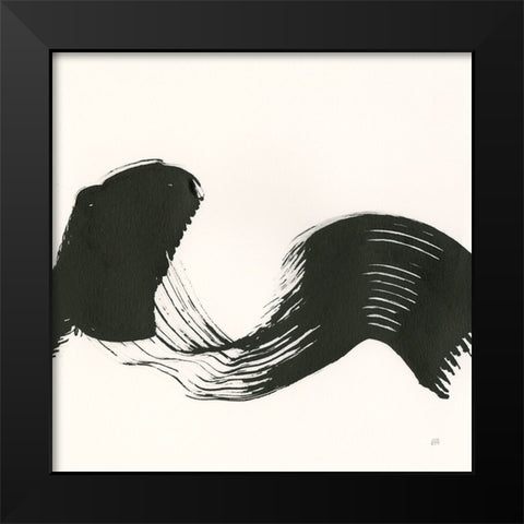 Brushed I Black Modern Wood Framed Art Print by Paschke, Chris
