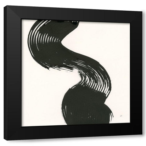 Brushed IV Black Modern Wood Framed Art Print by Paschke, Chris
