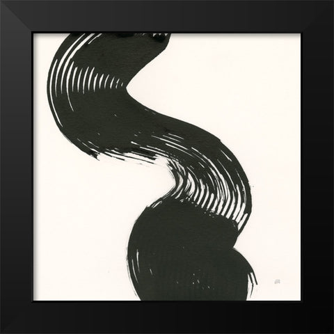 Brushed IV Black Modern Wood Framed Art Print by Paschke, Chris