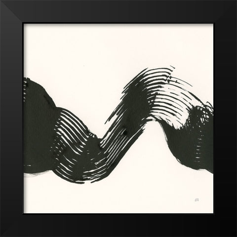 Brushed VI Black Modern Wood Framed Art Print by Paschke, Chris