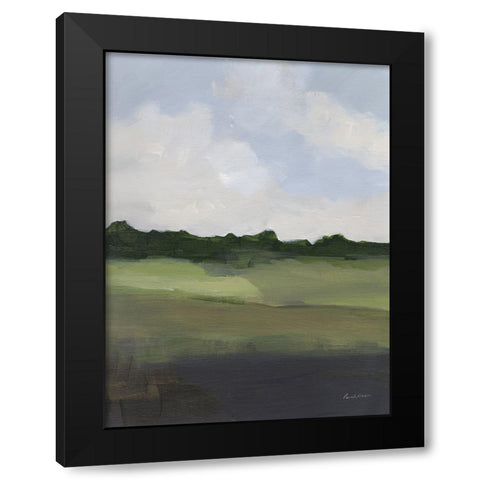Green Hillside Black Modern Wood Framed Art Print by Munger, Pamela