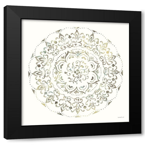 Earthen Circle of Life I Black Modern Wood Framed Art Print with Double Matting by Nai, Danhui