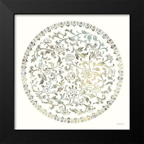 Earthen Circle of Life II Black Modern Wood Framed Art Print by Nai, Danhui