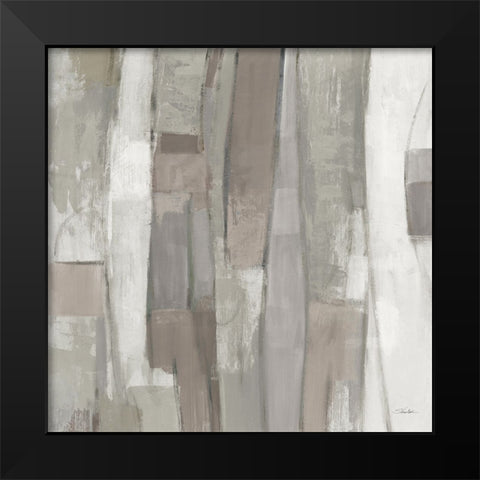 Spring Stream Neutral Black Modern Wood Framed Art Print by Vassileva, Silvia