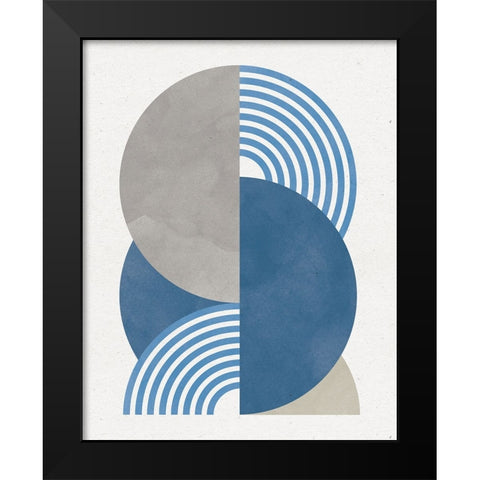 Deco Glam I Blue Black Modern Wood Framed Art Print by Hershey, Moira