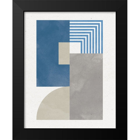 Deco Glam II Blue Black Modern Wood Framed Art Print by Hershey, Moira