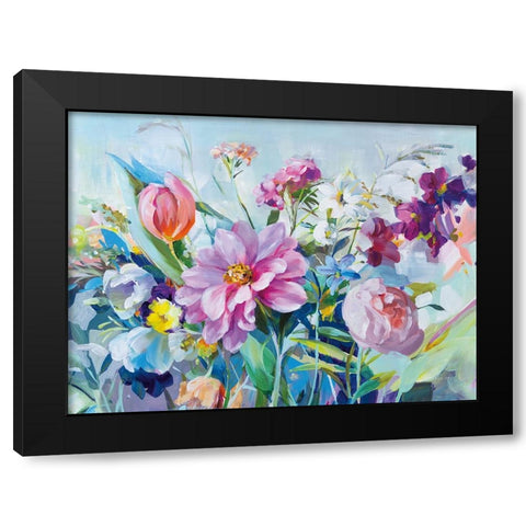 High Summer Garden I Black Modern Wood Framed Art Print by Nai, Danhui