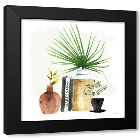 Weekend Plants IV Black Modern Wood Framed Art Print with Double Matting by Charro, Mercedes Lopez