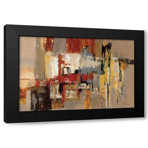 Melody for Guitar and Sax Black Modern Wood Framed Art Print with Double Matting by Vassileva, Silvia