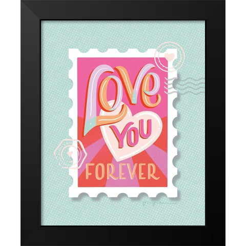 Just My Type III Black Modern Wood Framed Art Print by Graham, Gia