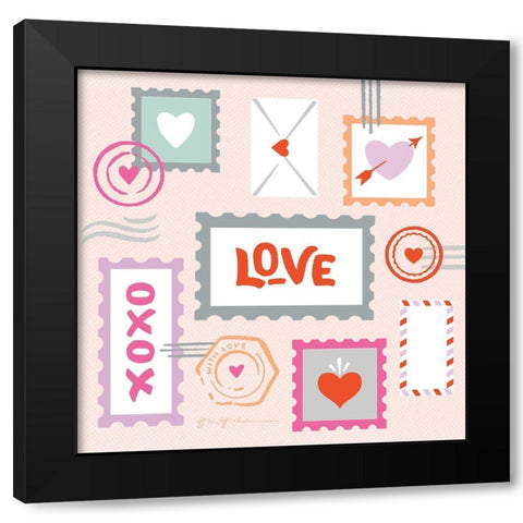 Just My Type V Black Modern Wood Framed Art Print with Double Matting by Graham, Gia
