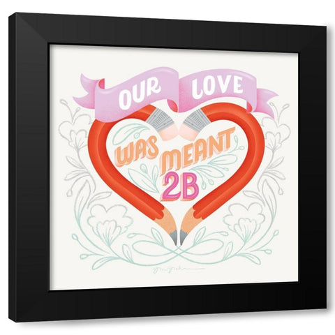 Just My Type VI Black Modern Wood Framed Art Print with Double Matting by Graham, Gia